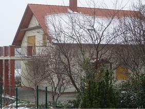 Haus mit Schnee